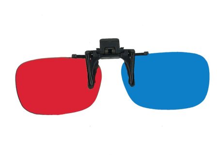 Red Cyan Blue - 3D Anaglyph Clip On Glasses - NEW Online