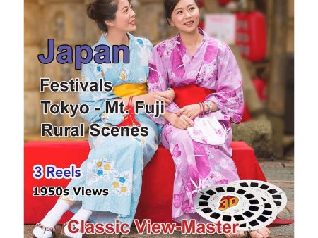 JAPAN - Festivals, Tokyo, Mt. Fuji, Rural Scenes - 3 Vintage View-Master - 1950s views For Discount