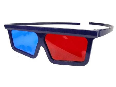 Red MONITOR BLUE Anaglyph Glasses Plastic Folding Frame - NEW Discount