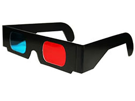 Red Cyan - 3D Anaglyph Glasses - Pro-Ana(TM) Quality - Black Frame Cardboard - NEW Online now