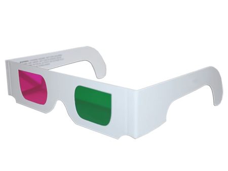 3D Anaglyph Glasses - Trioscopic - Green Magenta - Pro-Ana(TM) Quality - White Cardboard- NEW For Sale