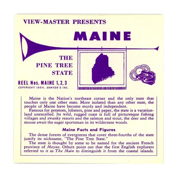 ViewMaster - Maine  - 1st Series - Vintage - 3 Reel Packet - 1950 s views Online now