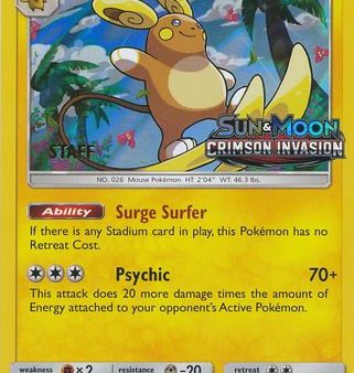 Alolan Raichu (SM72) (Staff Prerelease Promo) [Sun & Moon: Black Star Promos] For Sale