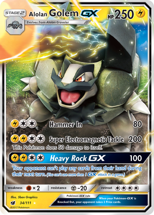 Alolan Golem GX (34 111) [Sun & Moon: Crimson Invasion] Online Sale