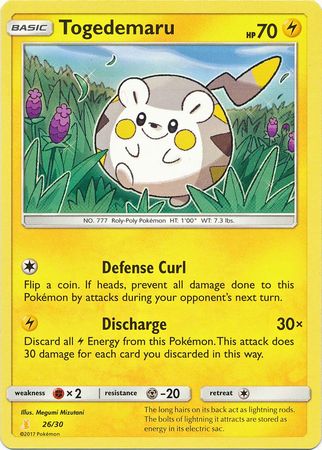 Togedemaru (26 30) [Sun & Moon: Trainer Kit - Alolan Raichu] on Sale