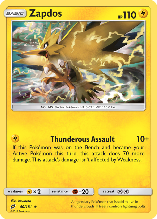 Zapdos (40 181) [Sun & Moon: Team Up] Online Hot Sale