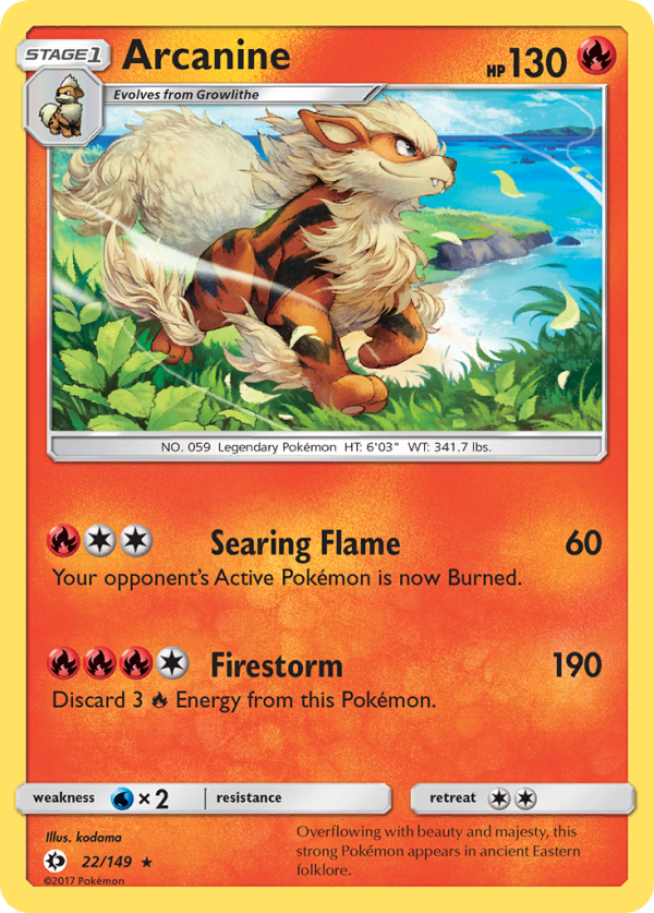 Arcanine (22 149) [Sun & Moon: Base Set] Fashion